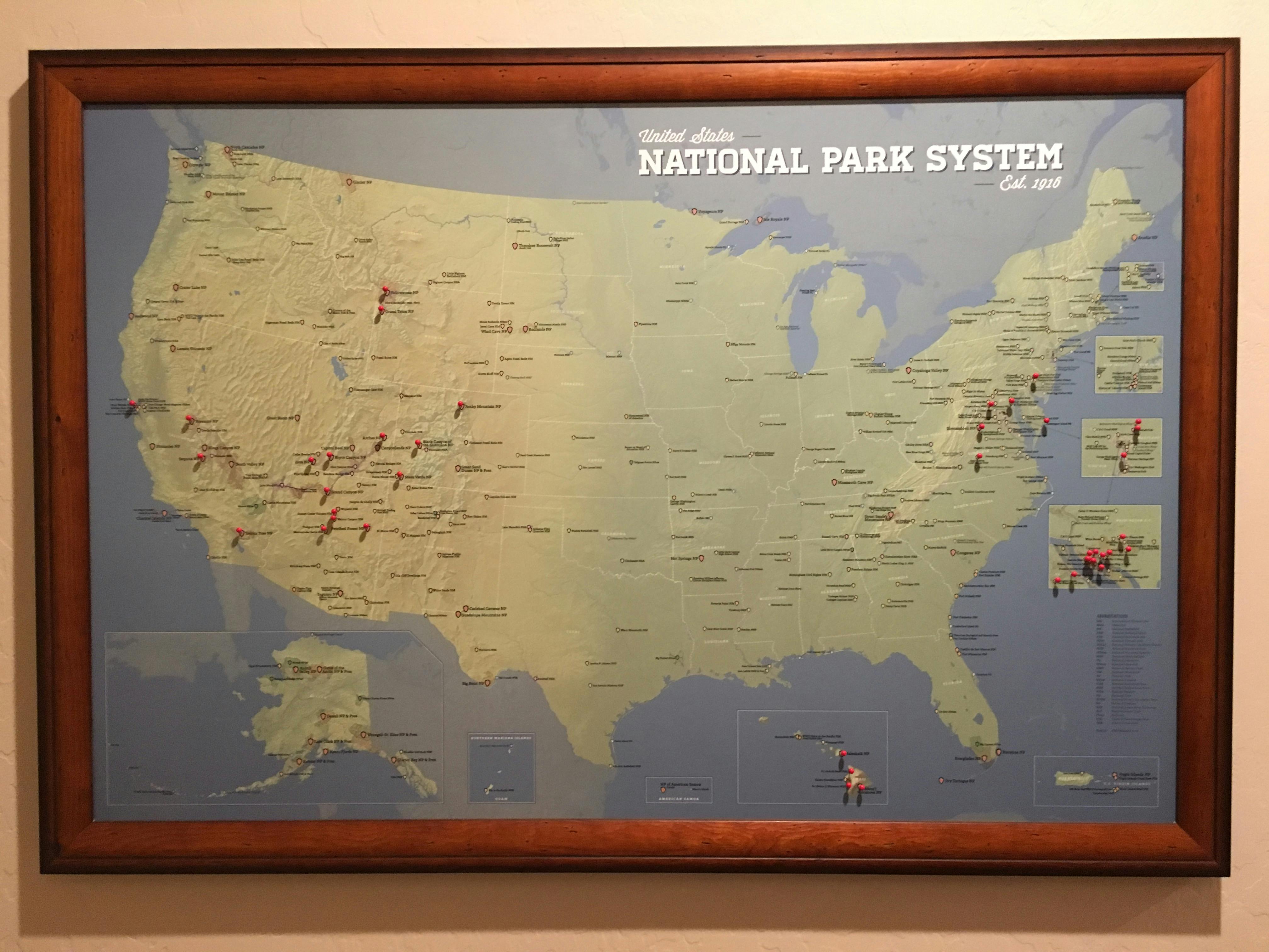 417 National Park System Units Map 24x36 Poster - Best Maps Ever